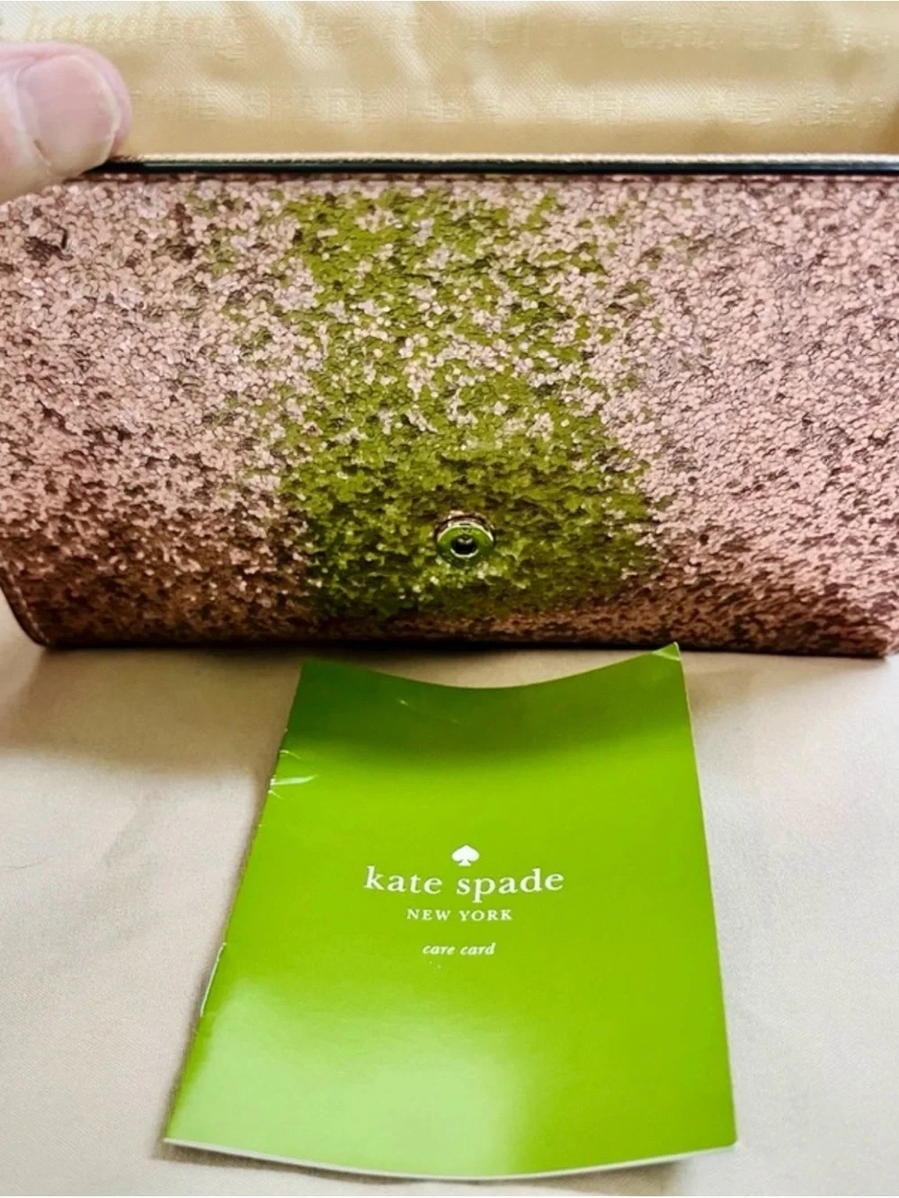 Kate Spade Glitter Bug Cami Clutch/Crossbody with Storybook Lining - NWT